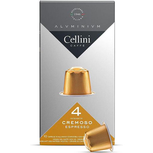 Εικόνα για Ιταλικός Καφές Espresso Cremoso Συμβατός με Nespresso Cellini Aluminium - 10 Κάψουλες